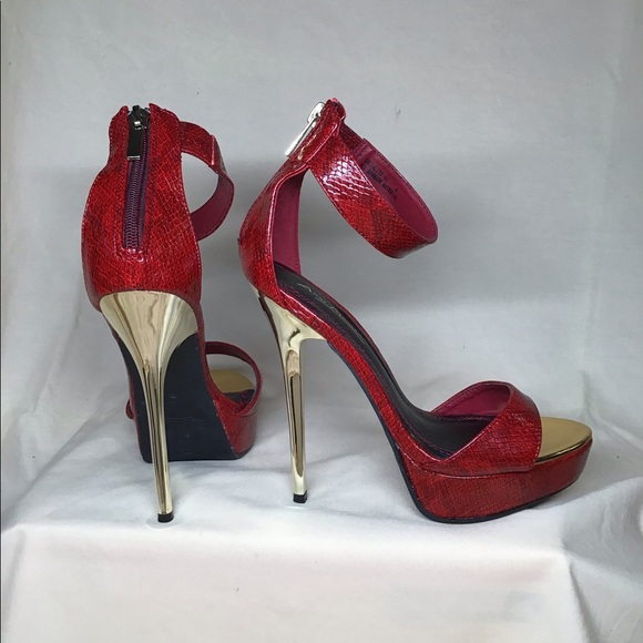 Anne Michelle, Socialite, Red heels, size 6 - Picture 3 of 5